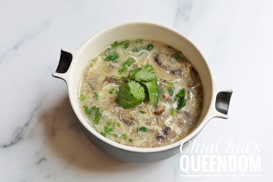 Beef & Mushroom Egg Drop Soup (aka West Lake Soup) 西湖牛肉羹