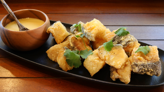 Fried Black Cod with Asian Aioli